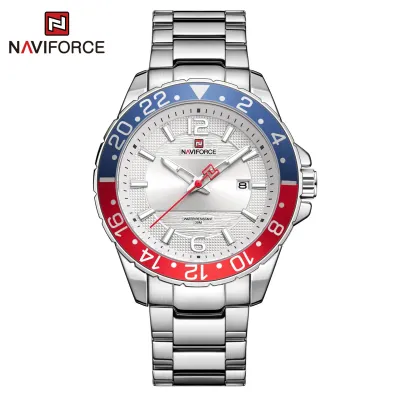 Naviforce NF9192 China men quartz watch stylish Stainless steel band Date display business wristwatch